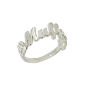 Anello in argento con  Zampa e Nome