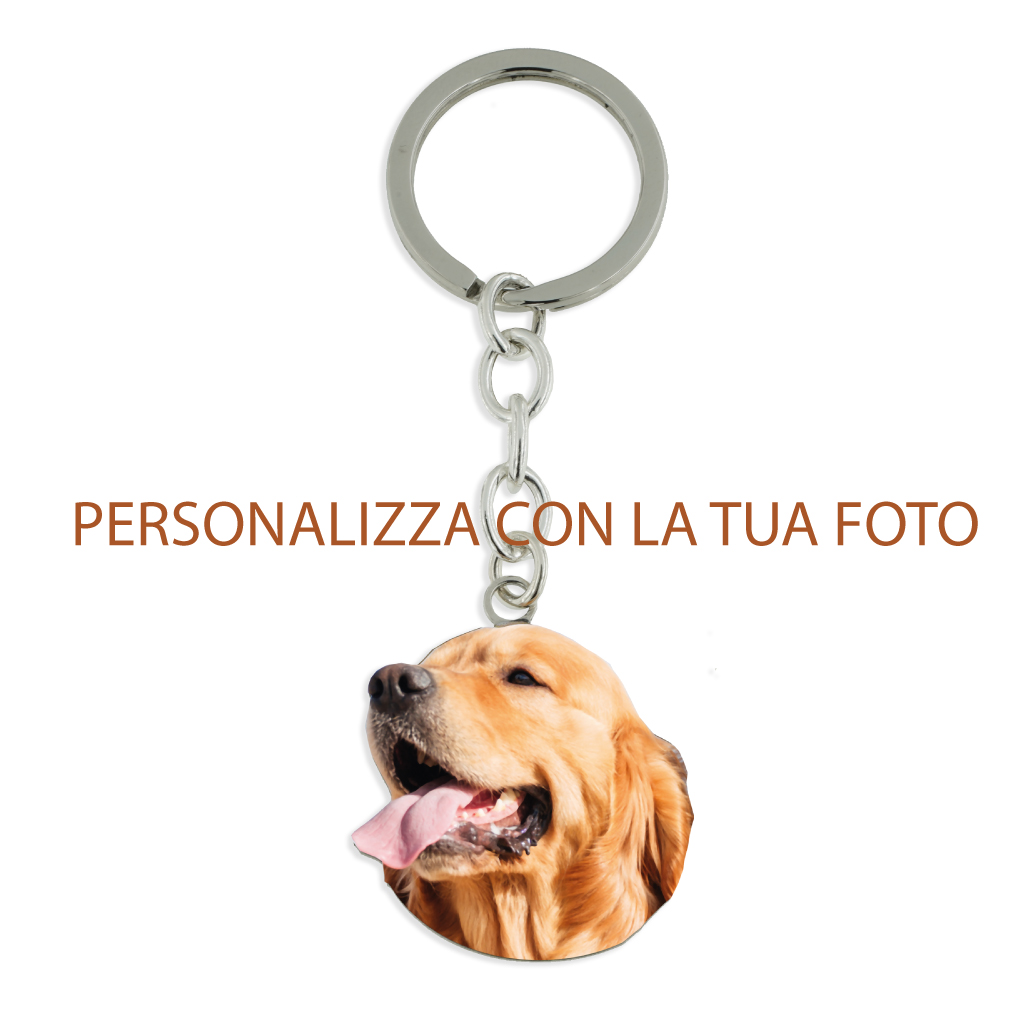 Portachiavi in Argento Personalizzato con foto del tuo animale