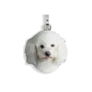 Ciondolo  in Argento Razza  Cane Barboncino bianco